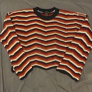 Cropped striped sweater